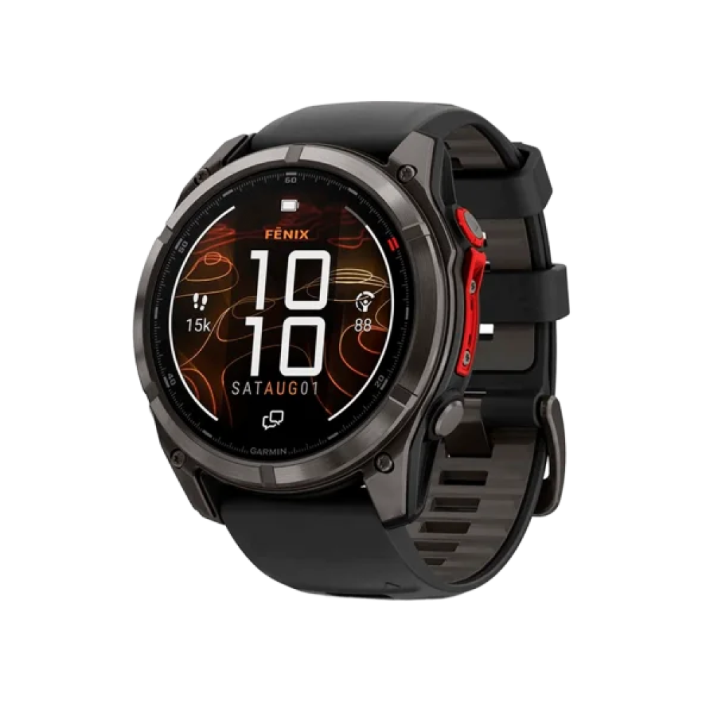 Смарт-годинник Garmin Fenix 8 Pro 51 mm MicroLED Carbon Gray Titanium with Black/Pebble Gray (010-03380-00/01)