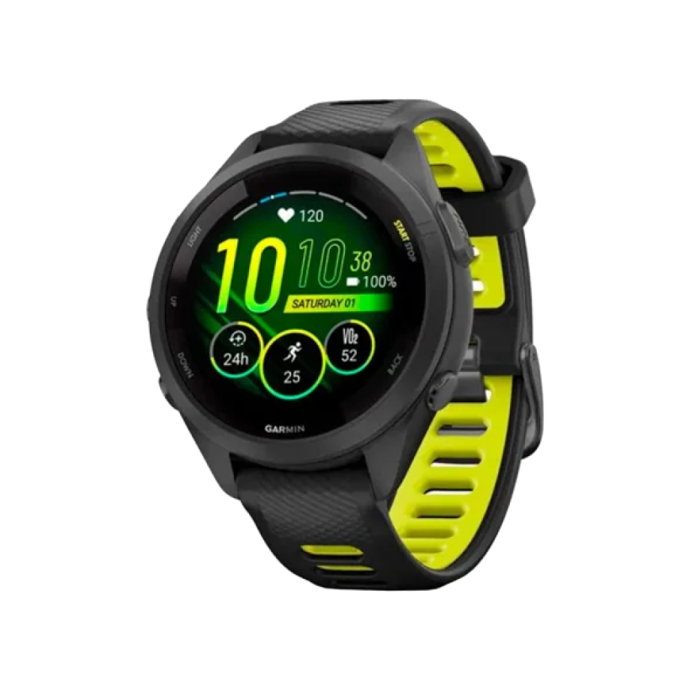 Смарт-годинник Garmin Forerunner 265S Black Bezel and Case w. Black/Amp Yellow S. Band (010-02810-03/13/53)