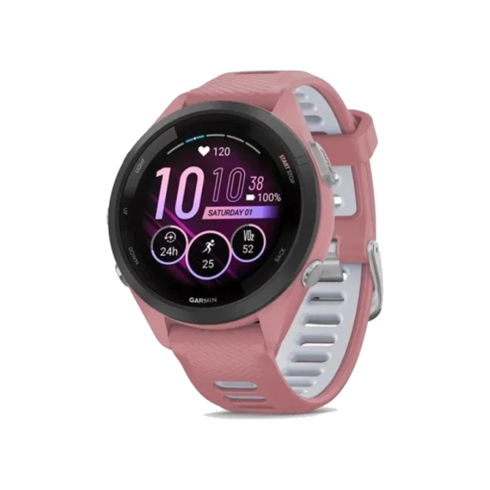 Смарт-годинник Garmin Forerunner 265S Black Bezel w. Light Pink Case and Light Pink/Whitestone S. Band (010-02810-15)
