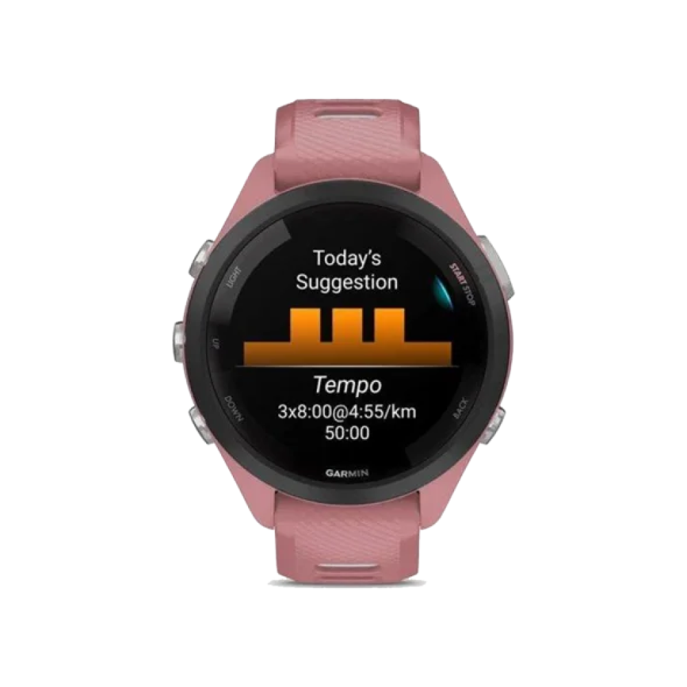 Смарт-годинник Garmin Forerunner 265S Black Bezel w. Light Pink Case and Light Pink/Whitestone S. Band (010-02810-15)