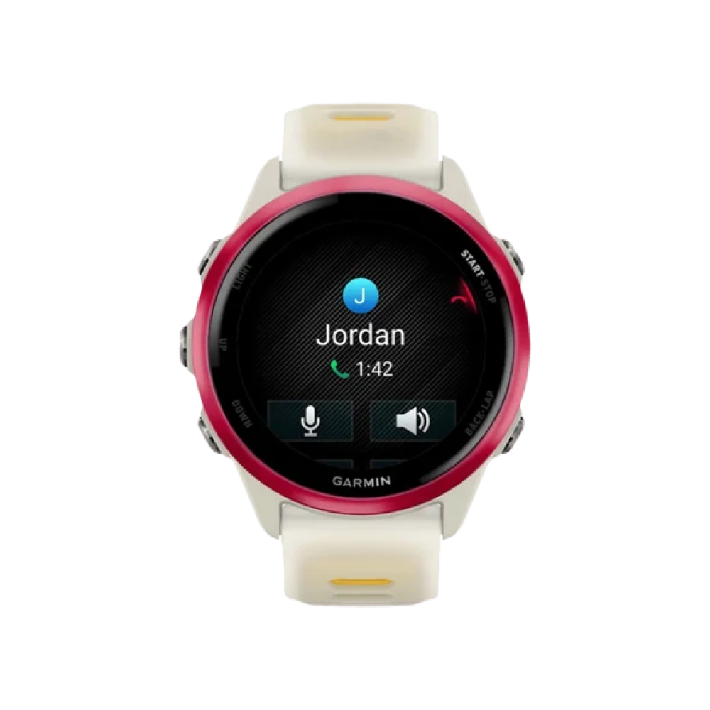 Смарт-годинник Garmin Forerunner 570 42mm Raspberry Aluminum w. Translucent Bone/Mango Band (010-02970-02)