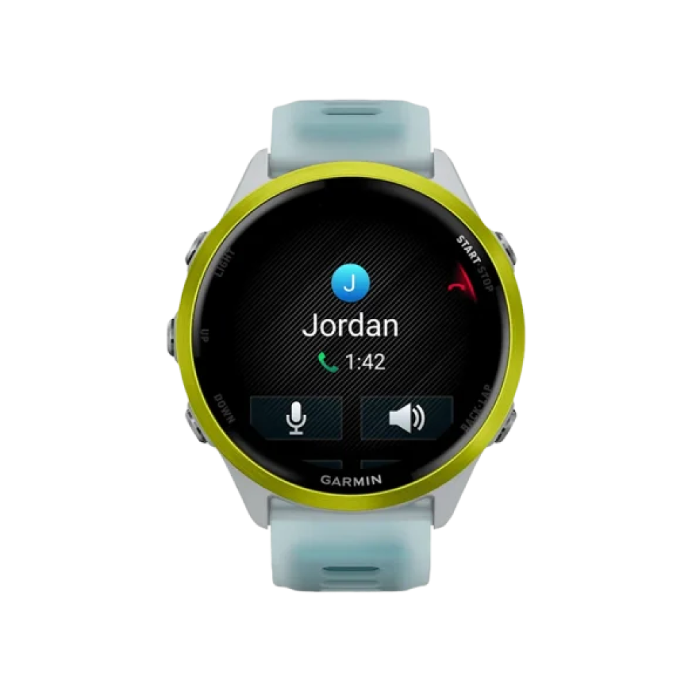 Смарт-годинник Garmin Forerunner 570 47mm Amp Yellow Aluminum w. Translucent Whitestone/Turquoise Band (010-02971-01)