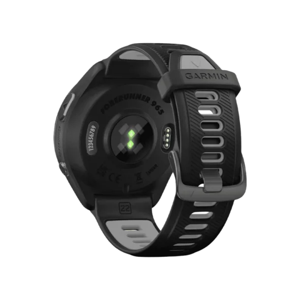 Смарт-годинник Garmin Forerunner 965 Carbon Gray Titanium Bezel w. Blk Case Blk/Powder Gray S. Band (010-02809-00/10/80)