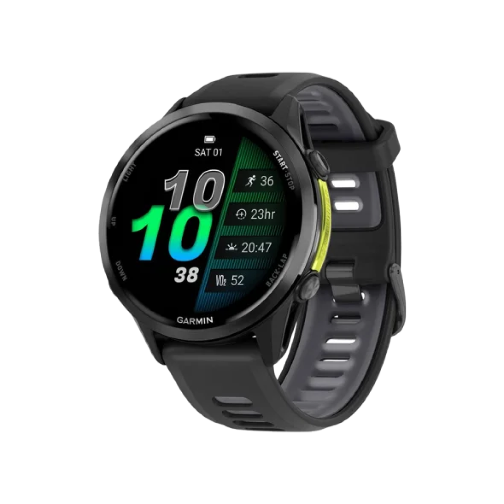 Смарт-годинник Garmin Forerunner 970 Carbon Gray DLC Titanium w. Black Case and Black/Translucent W. Band (010-02969-00/10)