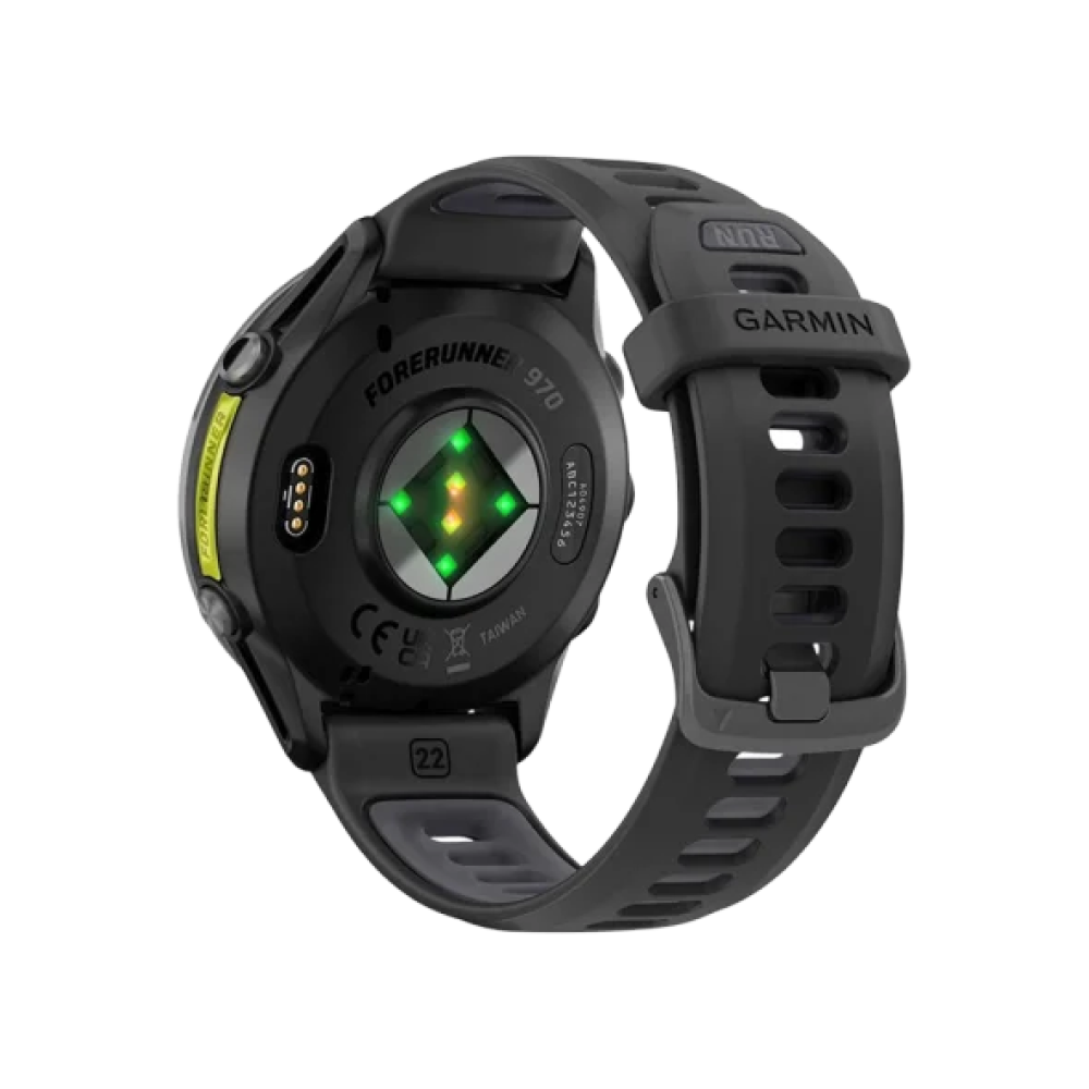 Смарт-годинник Garmin Forerunner 970 Carbon Gray DLC Titanium w. Black Case and Black/Translucent W. Band (010-02969-00/10)