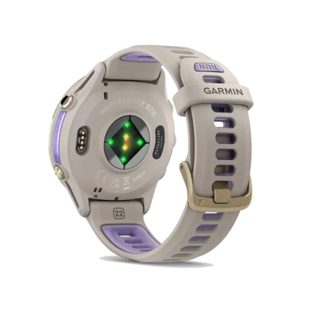 Смарт-годинник Garmin Forerunner 970 Soft Gold Titanium w. French Gray C. and French Gray/T. Indigo Band (010-02969-02/12)