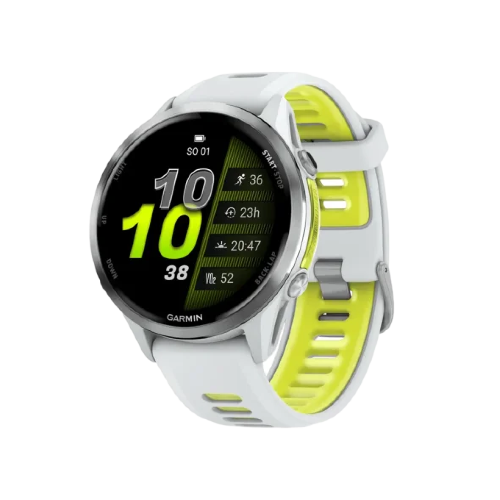 Смарт-годинник Garmin Forerunner 970 Titanium w. Whitestone Case and Whitestone/T. Amp Yellow Band (010-02969-01/11)