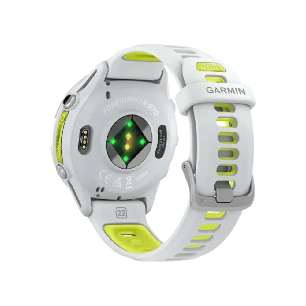 Смарт-годинник Garmin Forerunner 970 Titanium w. Whitestone Case and Whitestone/T. Amp Yellow Band (010-02969-01/11)