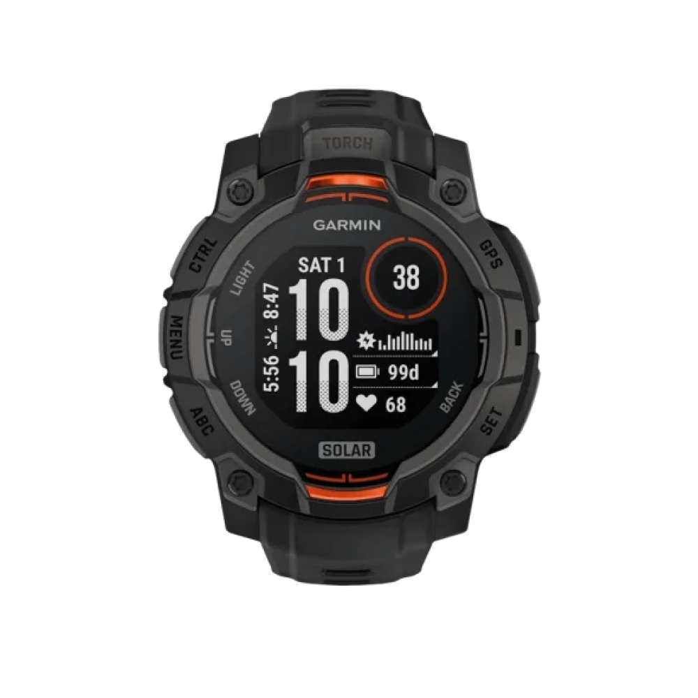 Смарт-годинник Garmin Instinct 3 45mm Solar Black with Black Band (010-02934-00)