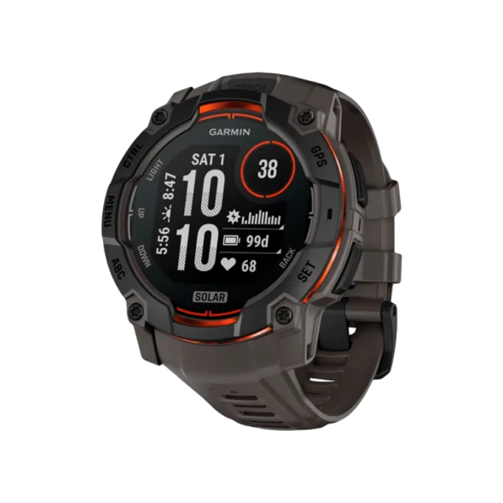 Смарт-годинник Garmin Instinct 3 50mm Solar Black with Charcoal Band (010-02935-00/40)