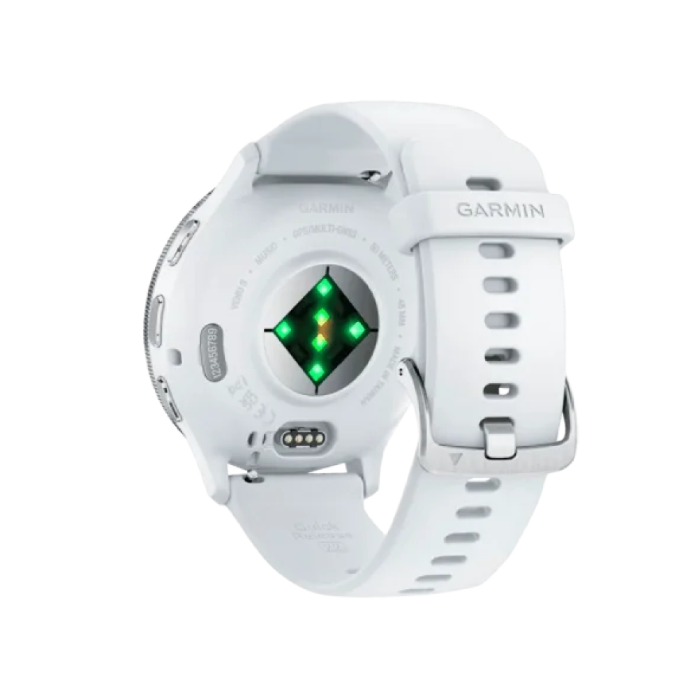 Смарт-годинник Garmin Venu 3 Silver Stainless Steel Bezel with Whitestone Case and Silicone Band (010-02784-00/50)