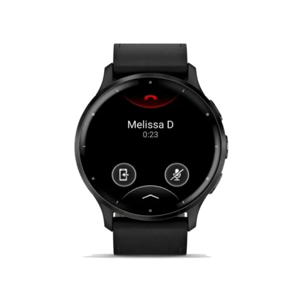 Смарт-годинник Garmin Venu 3 Slate S. Steel Bezel w. Black Case and Leather Band (010-02784-52/02)