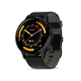 Смарт-годинник Garmin Venu 3 Slate S. Steel Bezel w. Black Case and Leather Band (010-02784-52/02)