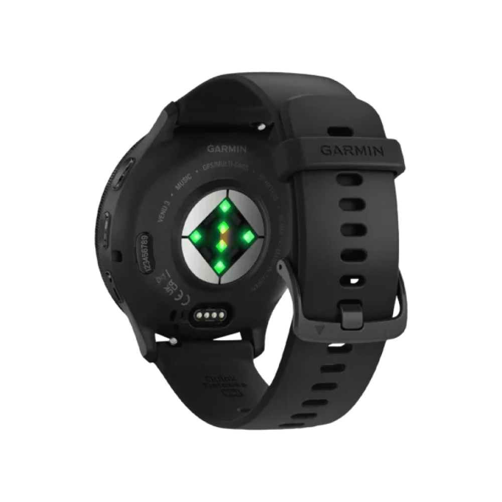 Смарт-годинник Garmin Venu 3 Slate Stainless Steel Bezel with Black Case and Silicone Band (010-02784-01/51/41)
