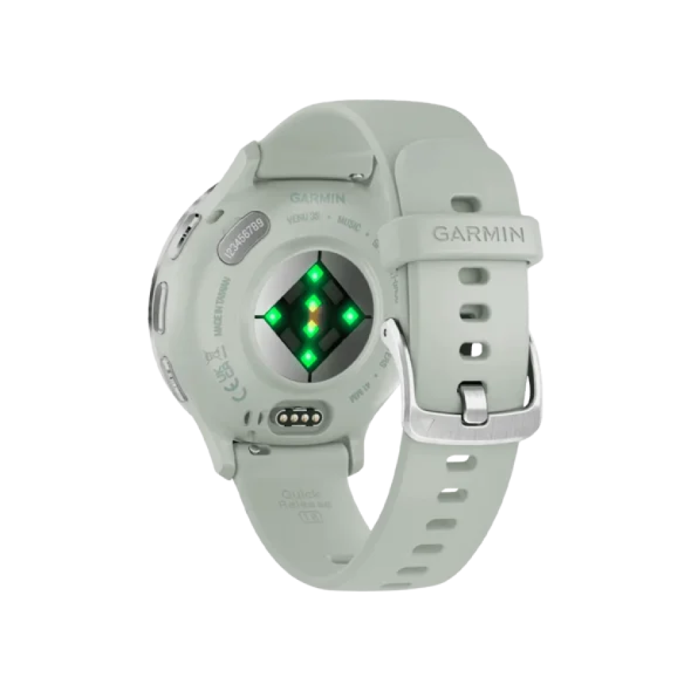 Смарт-годинник Garmin Venu 3S Silver S. Steel Bezel w. Sage Gray Case and S. Band (010-02785-01/51)