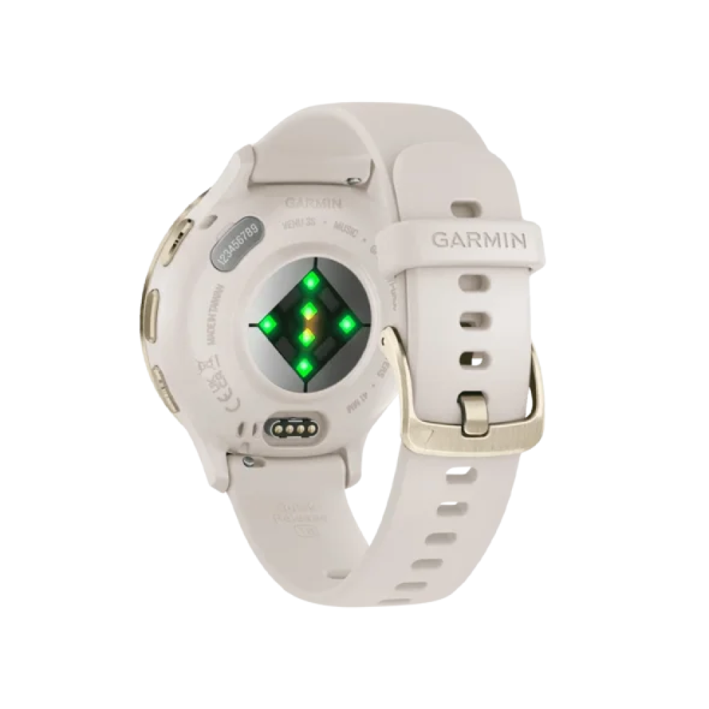 Смарт-годинник Garmin Venu 3S Soft Gold S. Steel Bezel with Ivory Case and S. Band (010-02785-04/54)