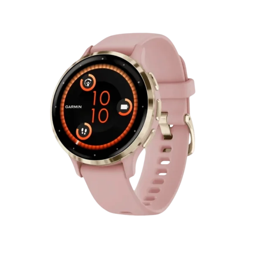 Смарт-годинник Garmin Venu 3S Soft Gold S. Steel Bezel w. Dust Rose Case and S. Band (010-02785-03/53)