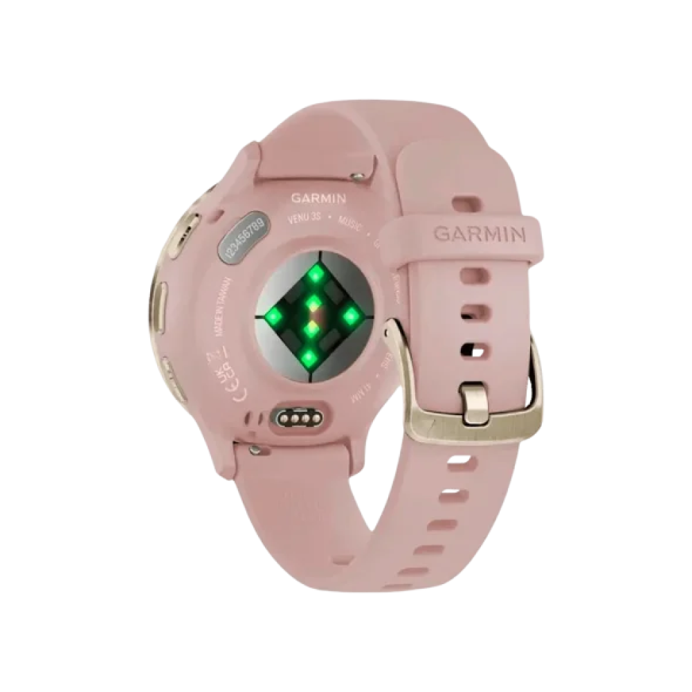 Смарт-годинник Garmin Venu 3S Soft Gold S. Steel Bezel w. Dust Rose Case and S. Band (010-02785-03/53)