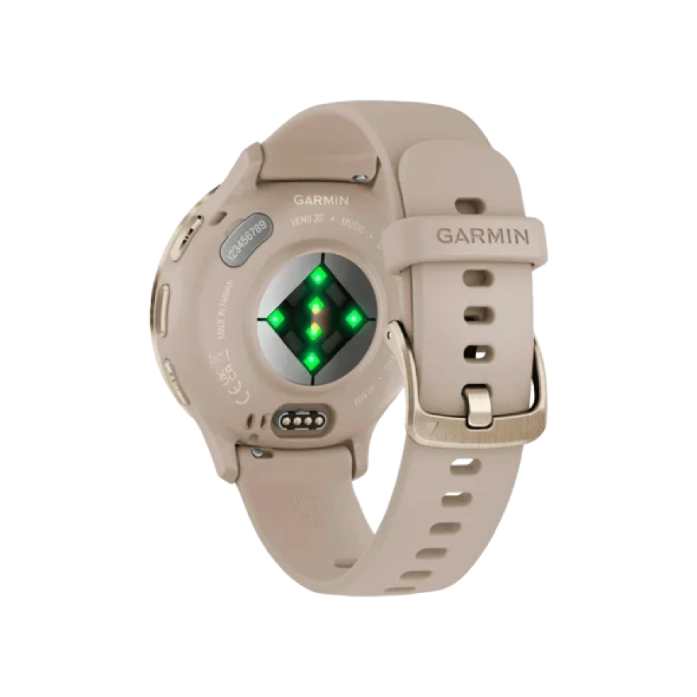 Смарт-годинник Garmin Venu 3S Soft Gold S. Steel Bezel w. French Gray Case and S. Band (010-02785-02/52)