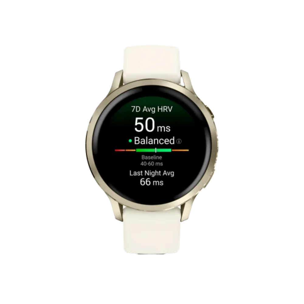 Смарт-годинник Garmin Venu 4 41 mm Lunar Gold with Bone Silicone Band (010-03013-00)