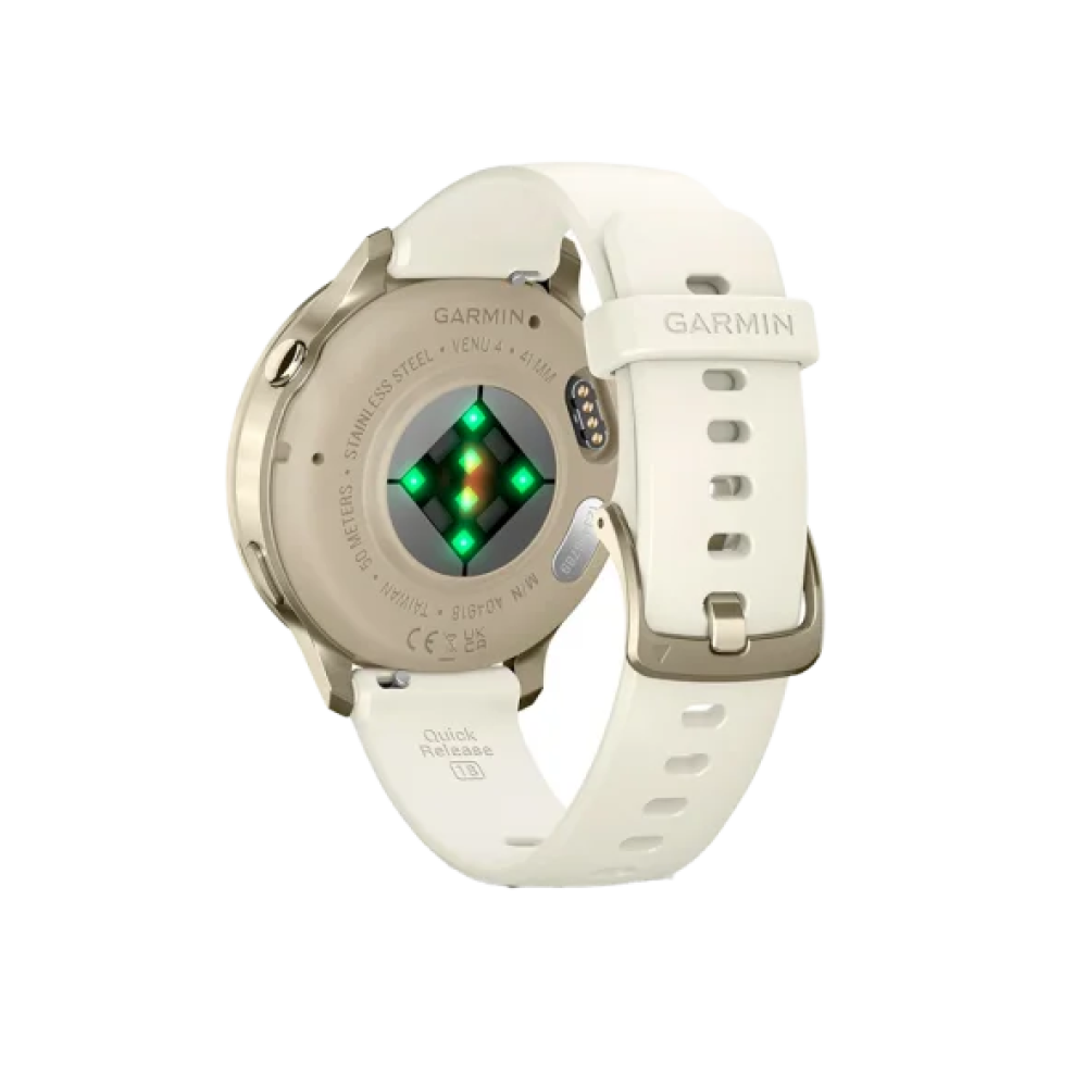 Смарт-годинник Garmin Venu 4 41 mm Lunar Gold with Bone Silicone Band (010-03013-00)