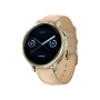 Смарт-годинник Garmin Venu 4 41 mm Lunar Gold with Light Sand Leather Band (010-03013-03)