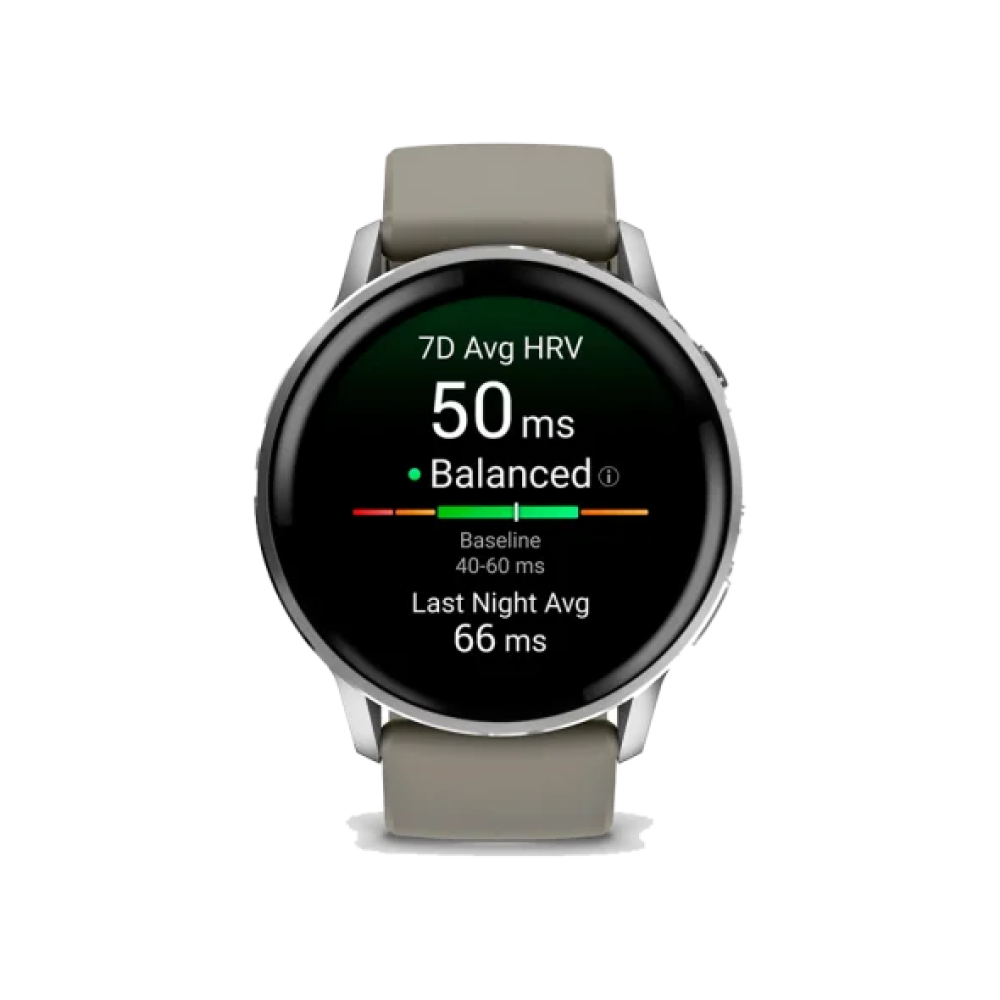 Смарт-годинник Garmin Venu 4 45 mm Silver with Silver Gray Silicone Band (010-03014-01)