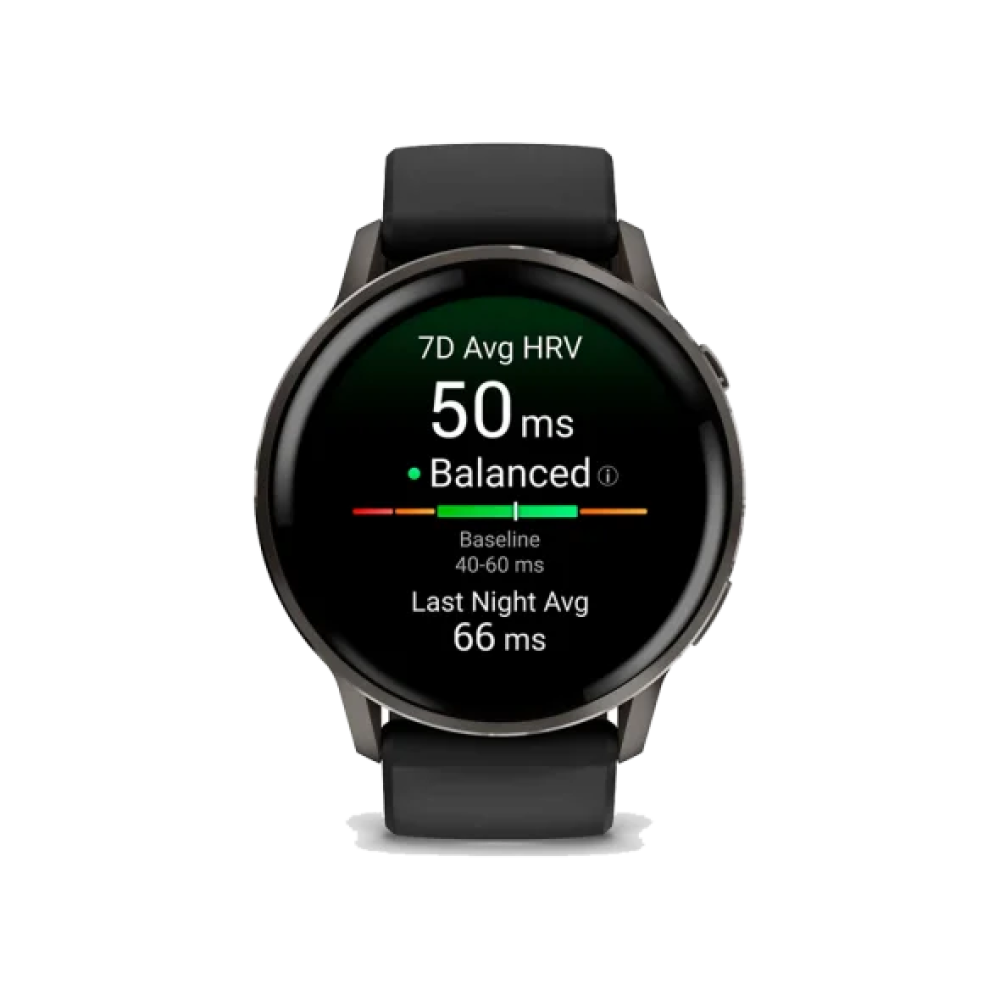 Смарт-годинник Garmin Venu 4 45 mm Slate with Black Silicone Band (010-03014-00)