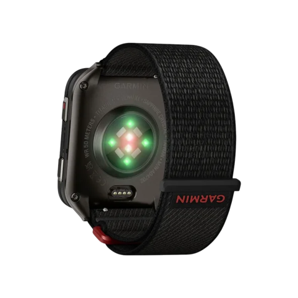 Смарт-годинник Garmin Venu X1 Black with Slate Titanium Caseback and Black ComfortFit Nylon Band (010-02980-00/02)