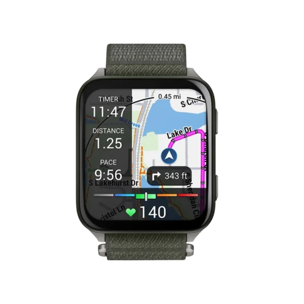 Смарт-годинник Garmin Venu X1 Moss with Titanium Caseback and Moss ComfortFit Nylon Band (010-02980-01/03)