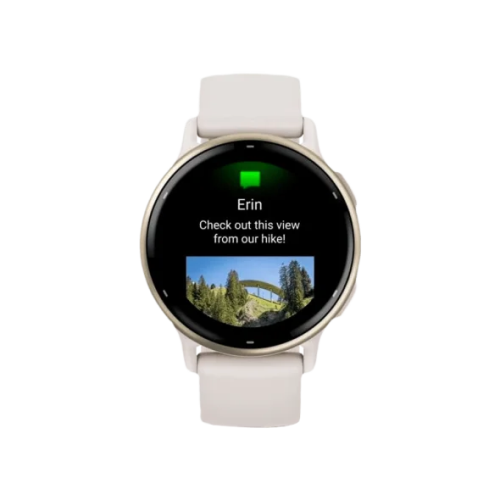 Смарт-годинник Garmin vivoactive 5 Cream Gold Aluminum Bezel with Ivory Case and Silicone Band (010-02862-11/5B)