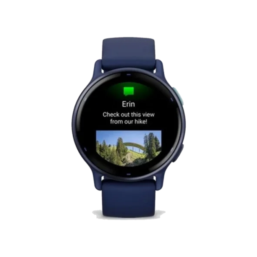 Смарт-годинник Garmin vivoactive 5 Metallic Navy Aluminum Bezel with Navy Case and Silicone Band (010-02862-12/52)