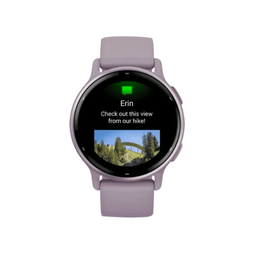 Смарт-годинник Garmin vivoactive 5 Metallic Orchid Aluminum Bezel with Orchid Case and Silicone (010-02862-13/53)