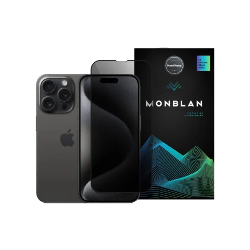 Захисне скло iPhone 15 Pro Privacy Monblan