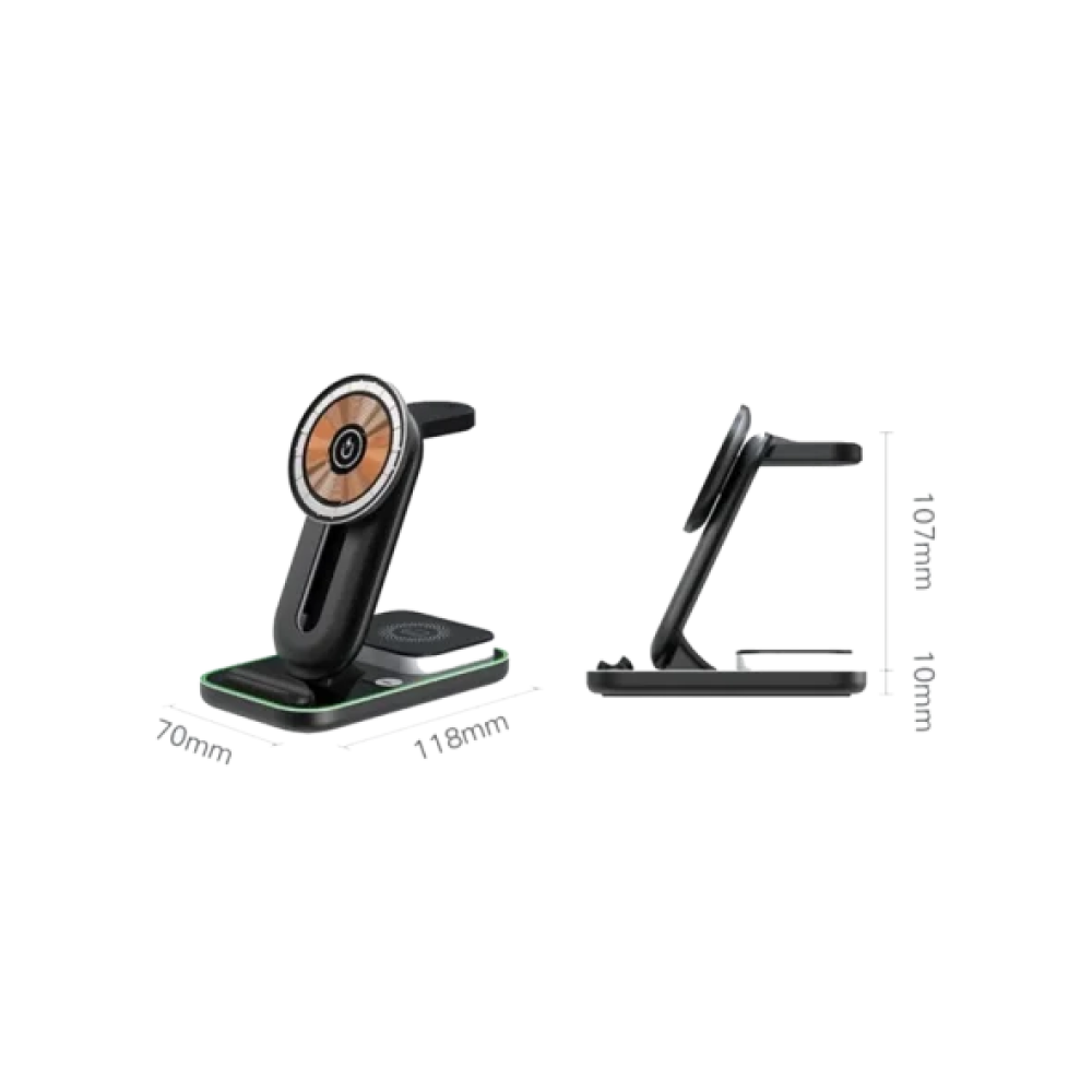 Зарядний пристрій стенд Бездротовий Smart 3 in 1 A8 15W MagSafe